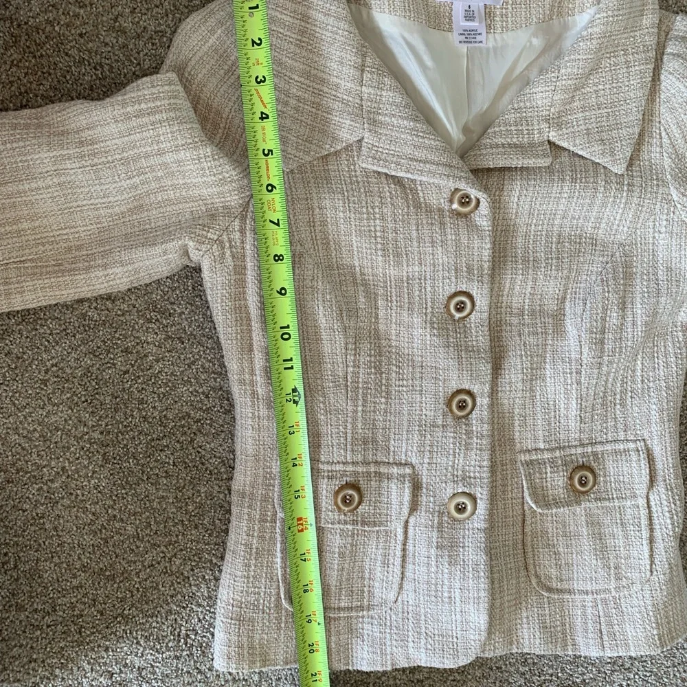 WHBM Tweed Blazer sz 6 - Picture 6 of 6